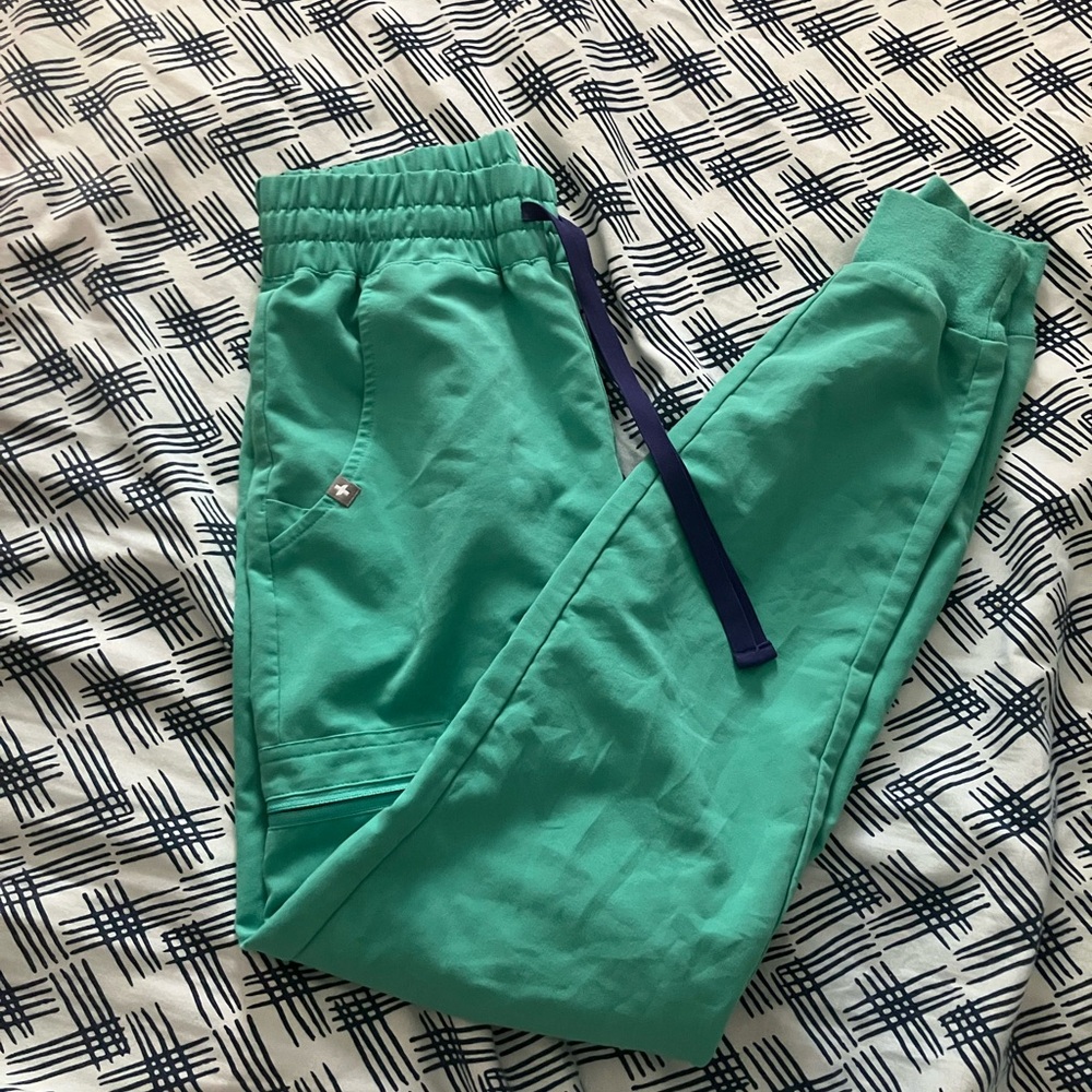 Figs High Waist Scrunch Waist Zamora Joggers XXS Surgical Green